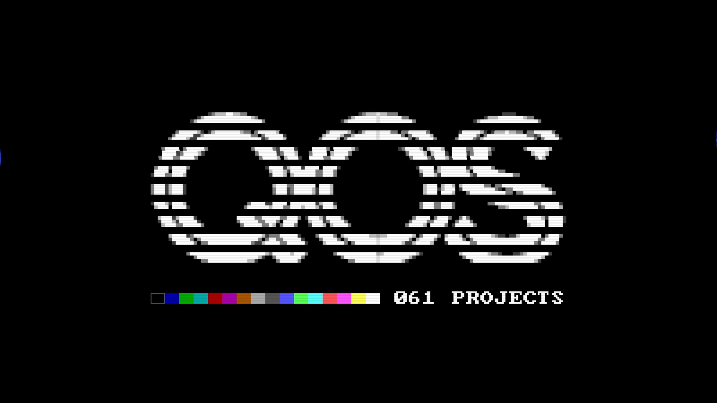 The striped QOS logo over a rainbow color bar, counting projects.
