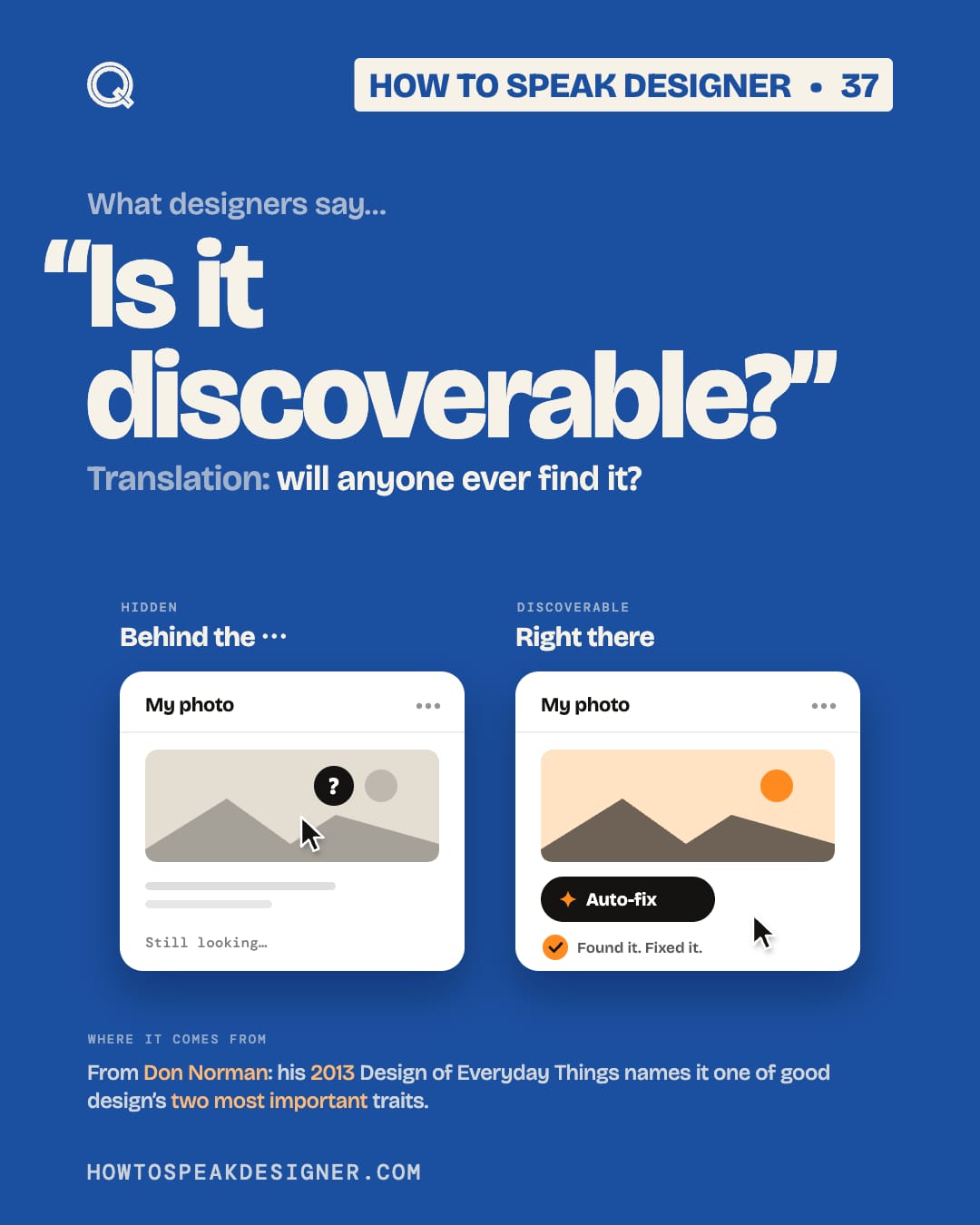No. 37: “Is it discoverable?”
