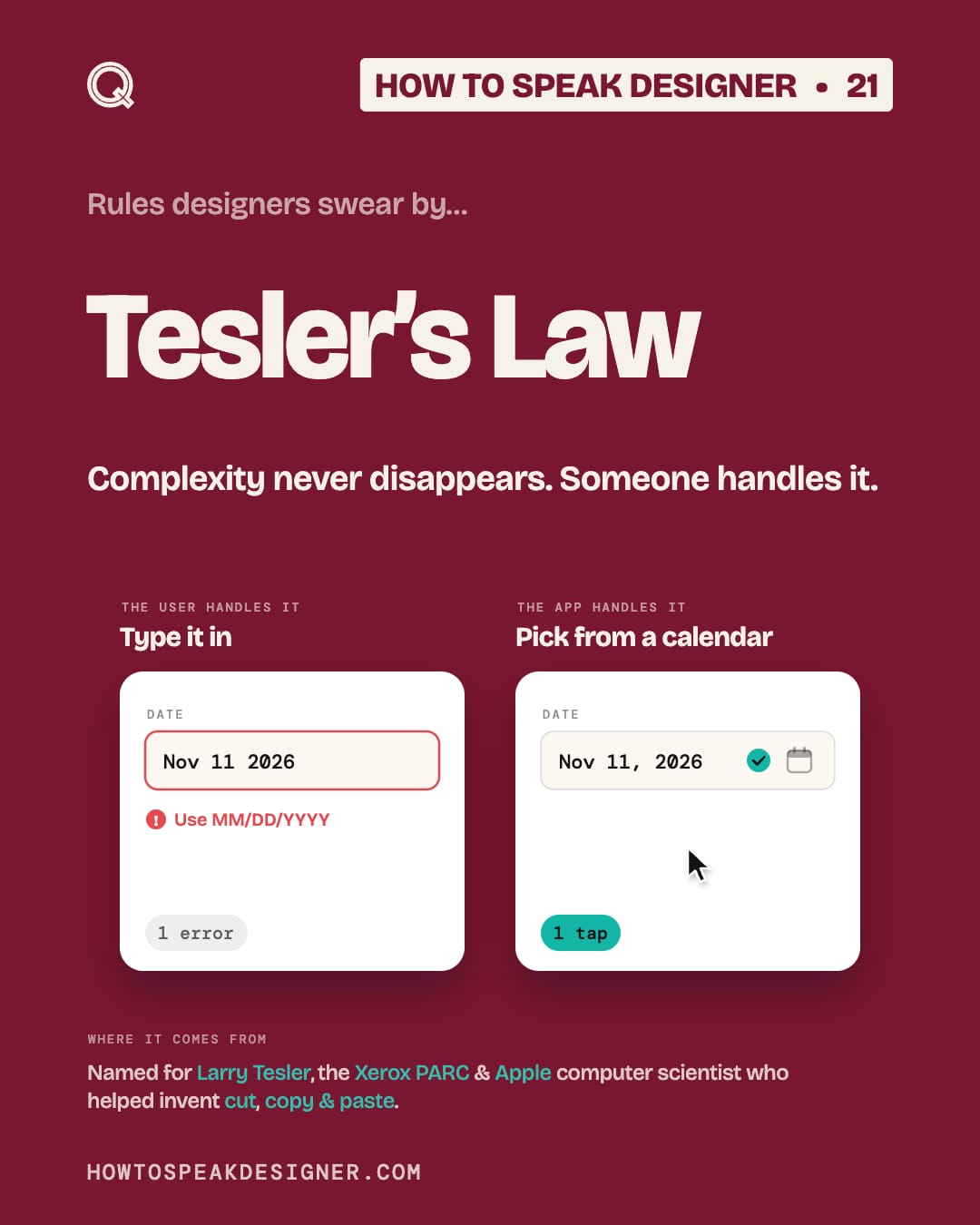 No. 21: Tesler’s Law