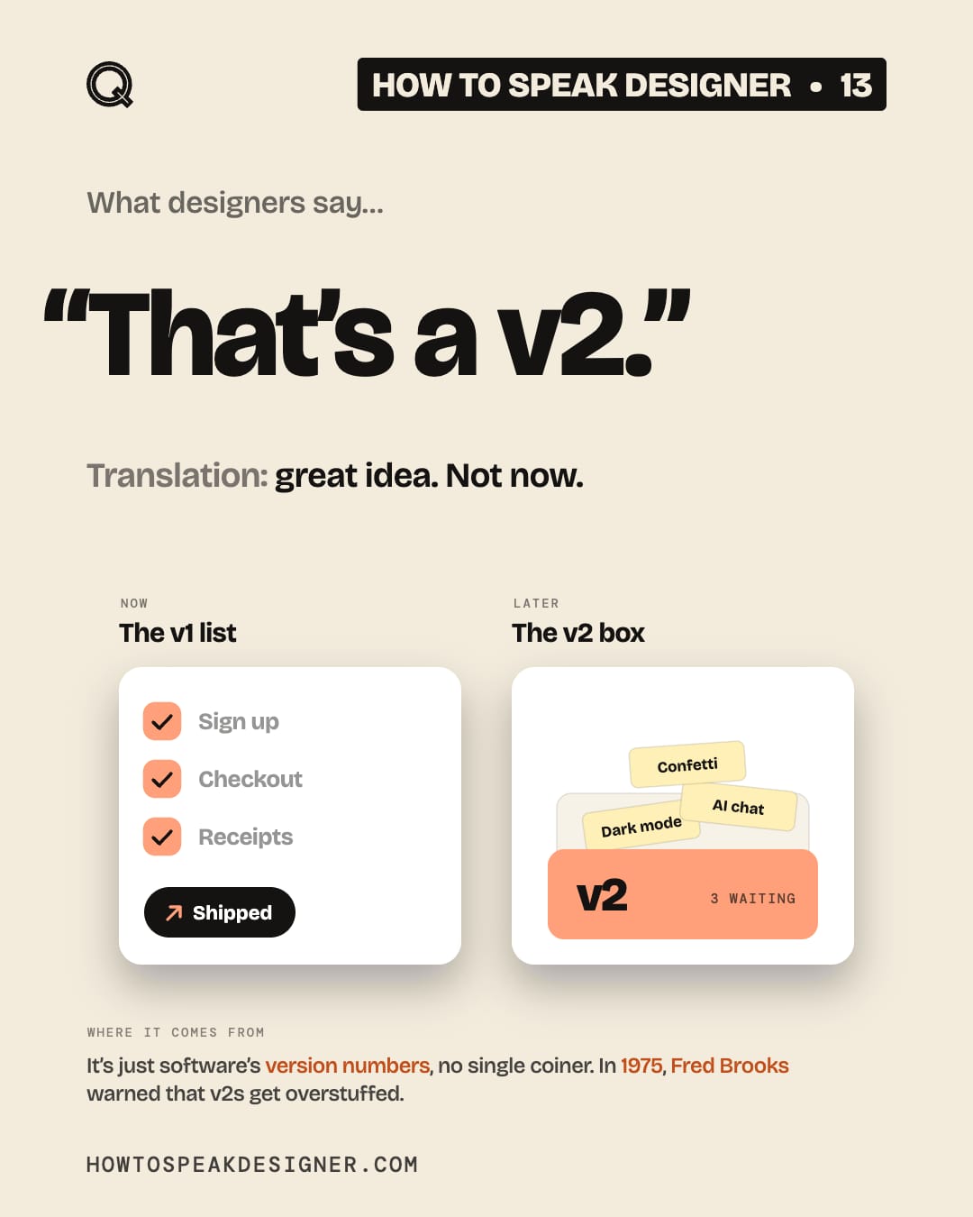 No. 13: “That’s a v2.”