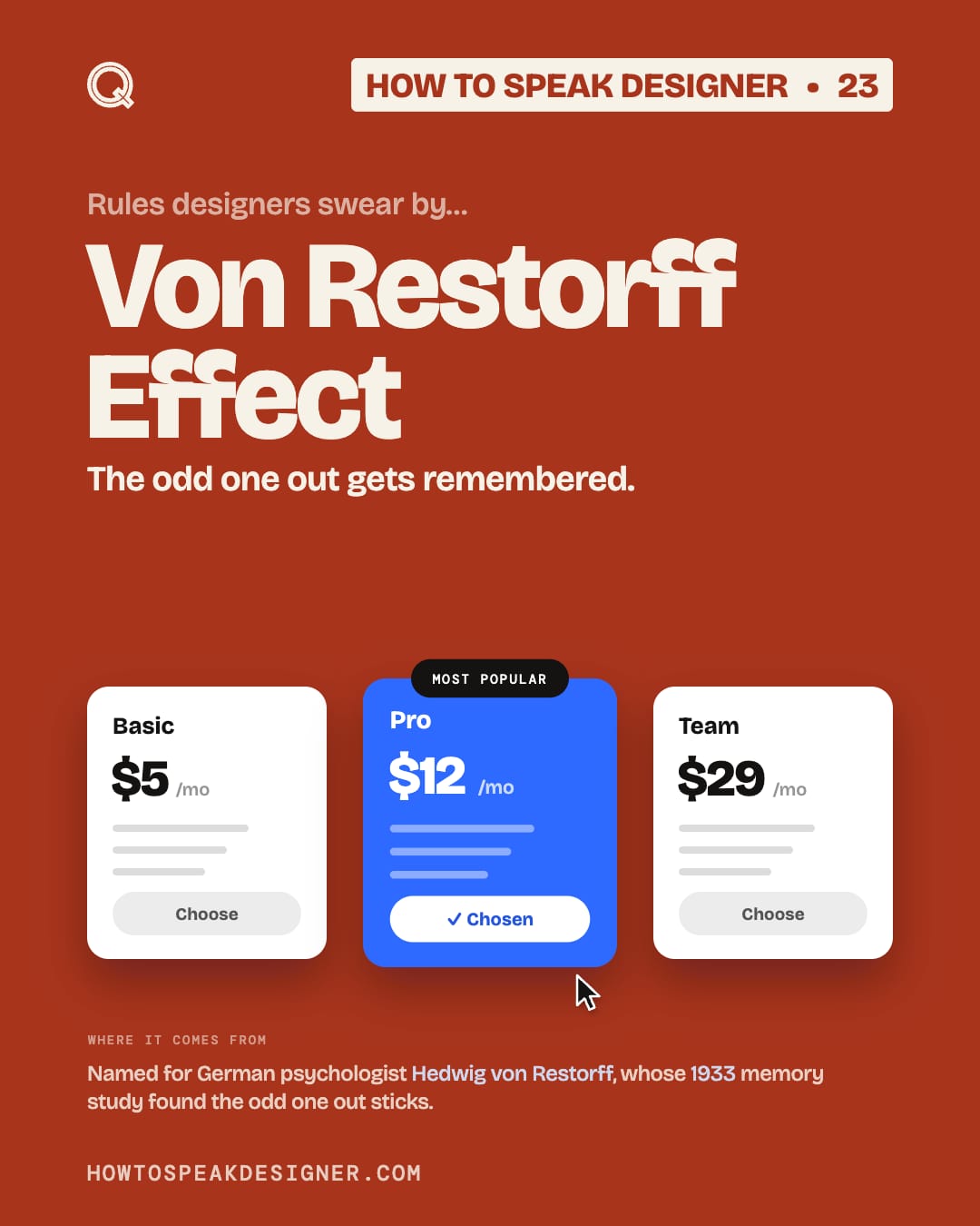 No. 23: Von Restorff Effect