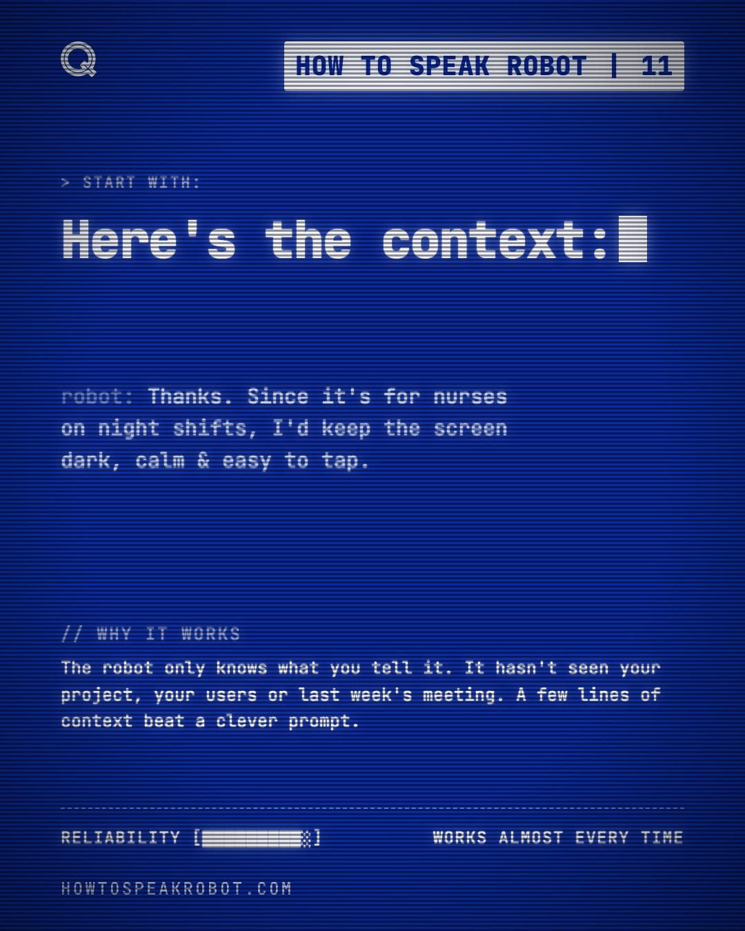No. 11: Here's the context: