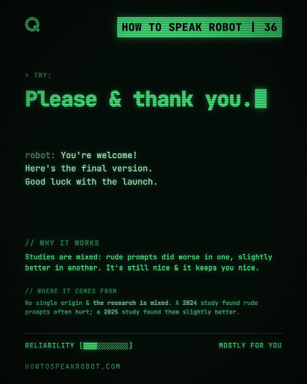 No. 36: Please & thank you.