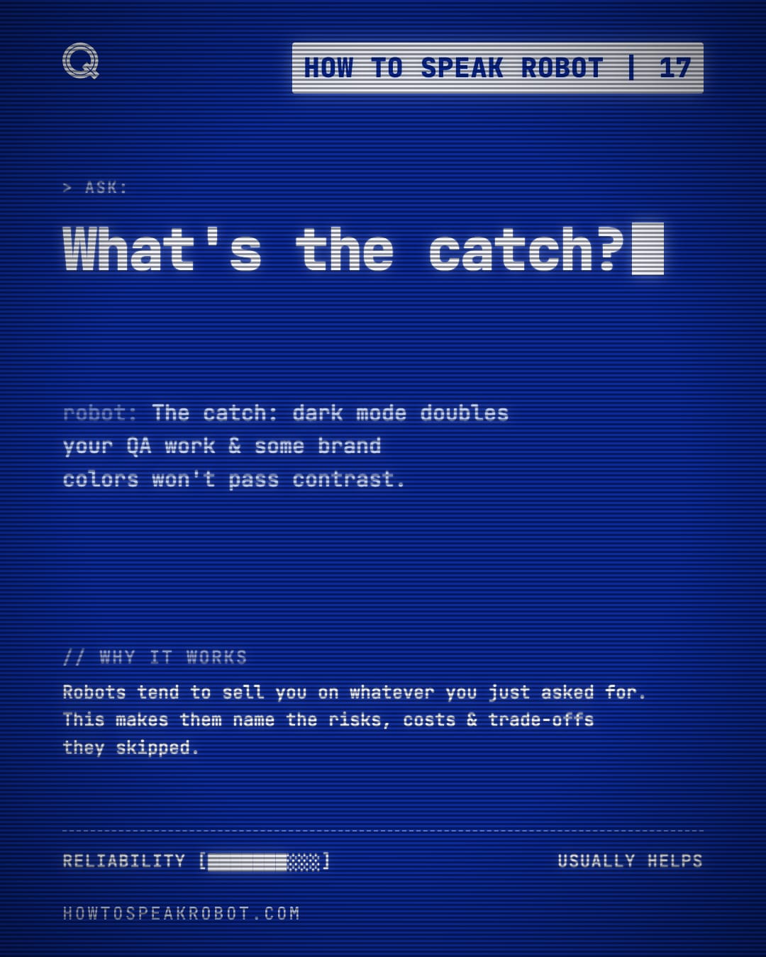 No. 17: What's the catch?